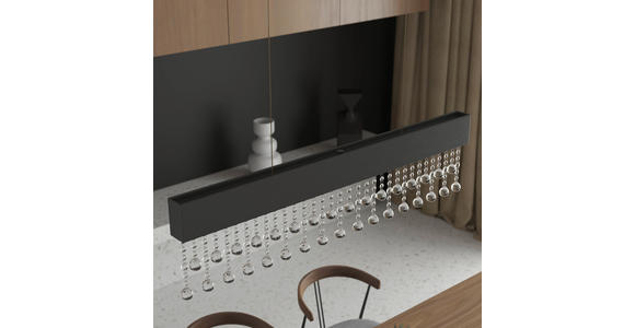 LED-HÄNGELEUCHTE 100/7/120 cm  - Transparent, Design, Glas/Metall (100/7/120cm) - Novel