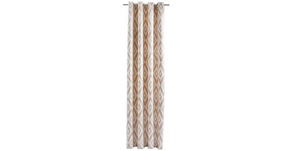 ÖSENSCHAL MANTIS blickdicht 140/245 cm - Taupe/Creme, Design, Textil (140/245cm) - Dieter Knoll