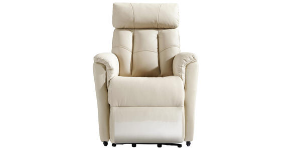 FERNSEHSESSEL in Metall, Kunststoff, Textil, Leder Beige - Beige/Schwarz, KONVENTIONELL, Leder/Kunststoff (82/107/94cm) - Cantus