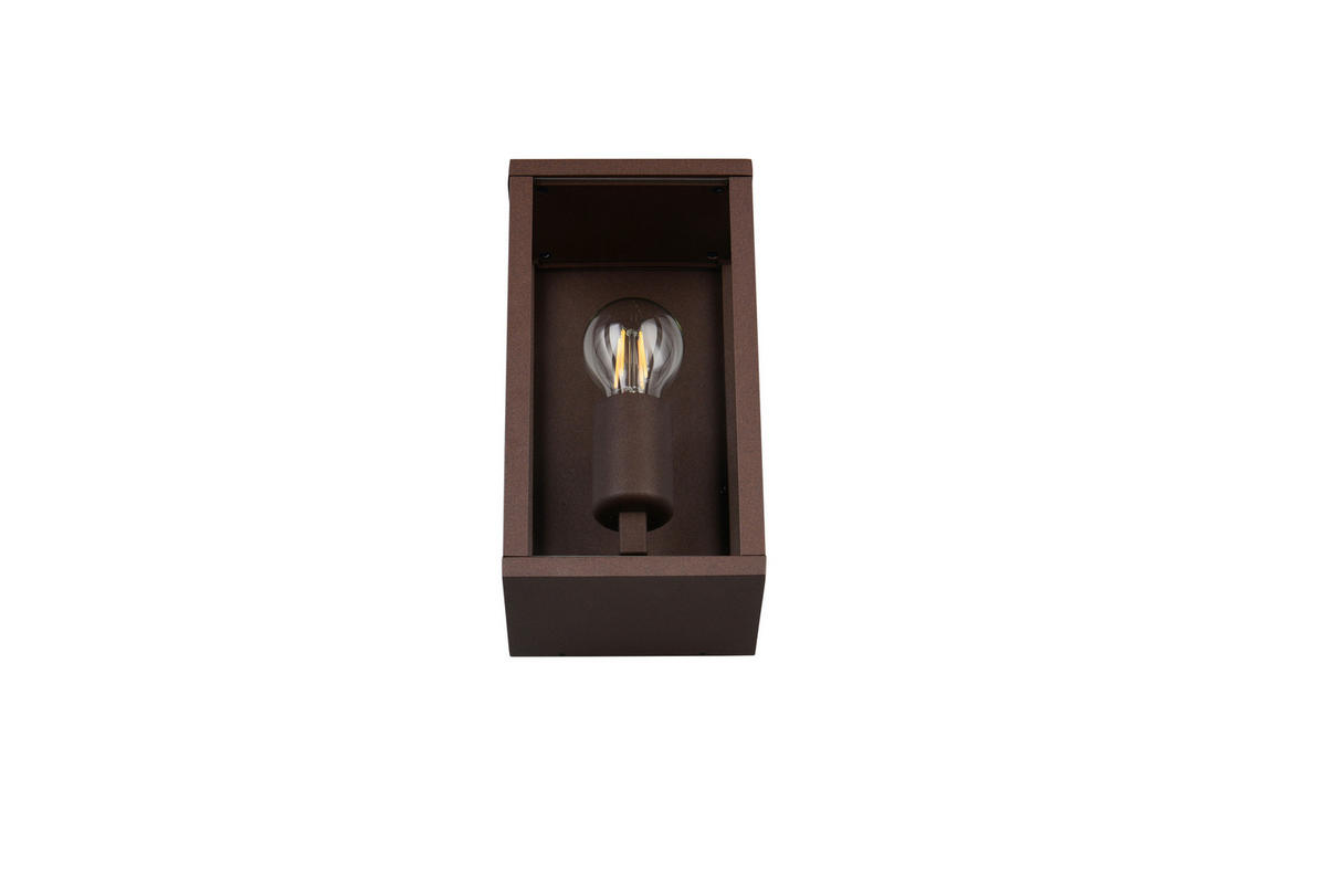 AUSSENWANDLEUCHTE Garonne 14/26/14 cm  - Klar/Rostfarben, KONVENTIONELL, Glas/Metall (14/26/14cm) - Trio Leuchten