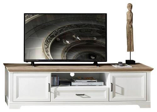 TV-ELEMENT - Eichefarben/Weiß, ROMANTIK / LANDHAUS, Holzwerkstoff/Metall (193/54/51cm) - Livetastic