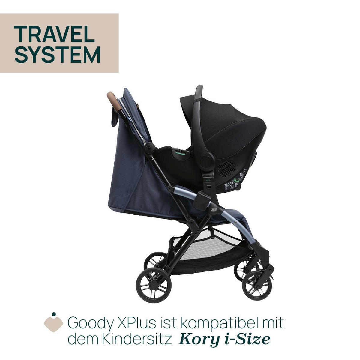 BUGGY GOODY XPLUS  - Blau, Basics, Textil/Metall (47/86/106cm) - Chicco