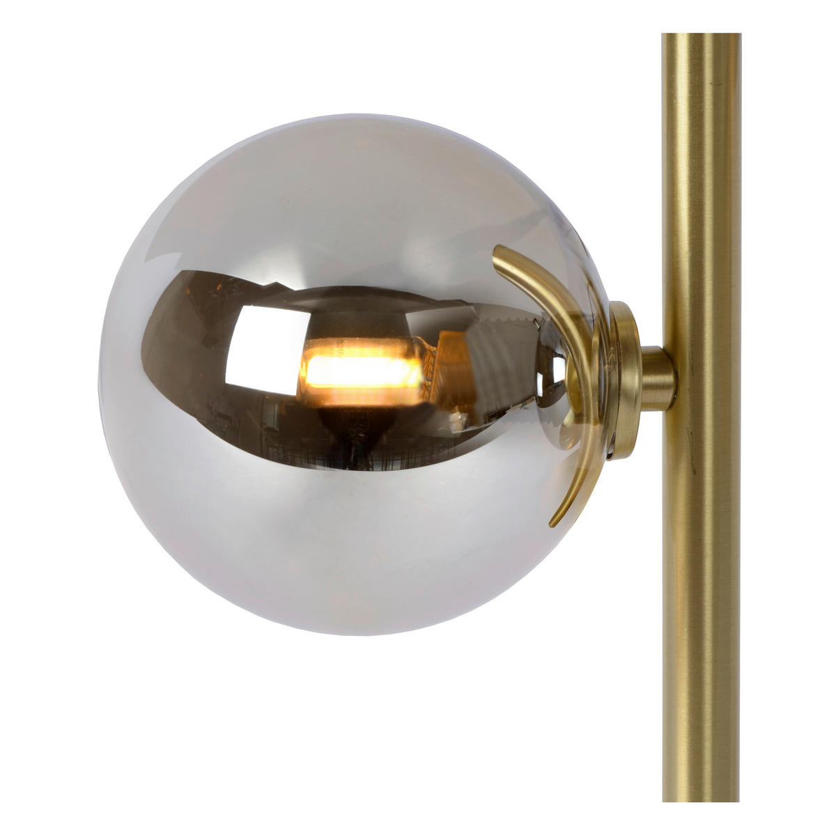TISCHLEUCHTE 15/23.5/43 cm   - Messingfarben/Hellgrau, Basics, Glas/Metall (15/23.5/43cm) - Lucide