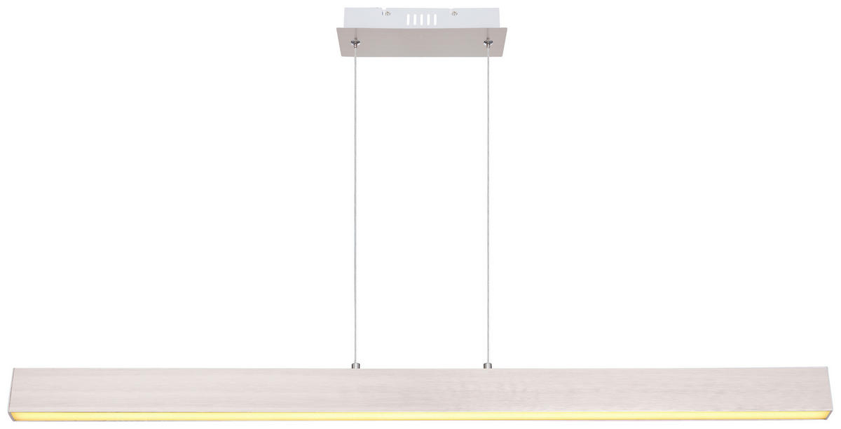 LED-HÄNGELEUCHTE 121/8/120 cm  - Opal/Weiß, Design, Kunststoff/Metall (121/8/120cm) - Globo