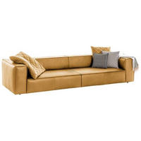 VIERSITZER-SOFA in Echtleder Gelb  - Gelb/Schwarz, MODERN, Leder/Kunststoff (300/66/104cm) - W.Schillig