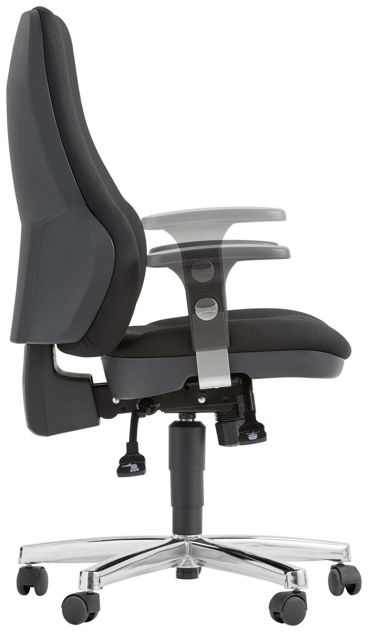 OTOČNÁ STOLIČKA, tkaná textília, čierna - čierna, Konventionell, textil/plast (80/121/60cm) - Topstar