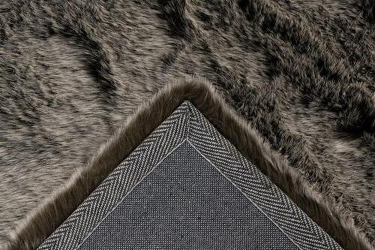 KOŽEŠINOVÝ KOBEREC, 120/170 cm, hnědá, olivově zelená - hnědá/olivově zelená, Design, textil (120/170cm)