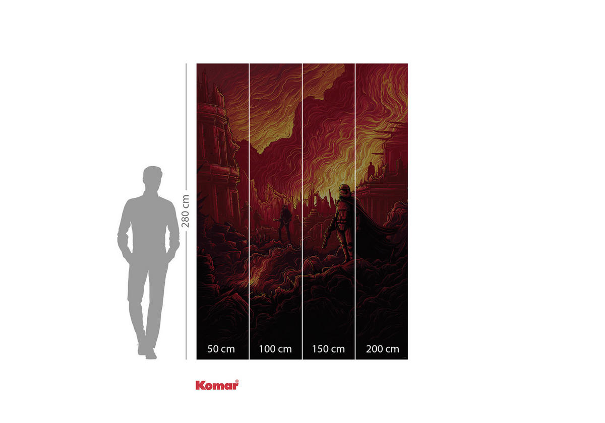 FOTOTAPETE - Rot/Schwarz, Trend, Textil (200/280cm)