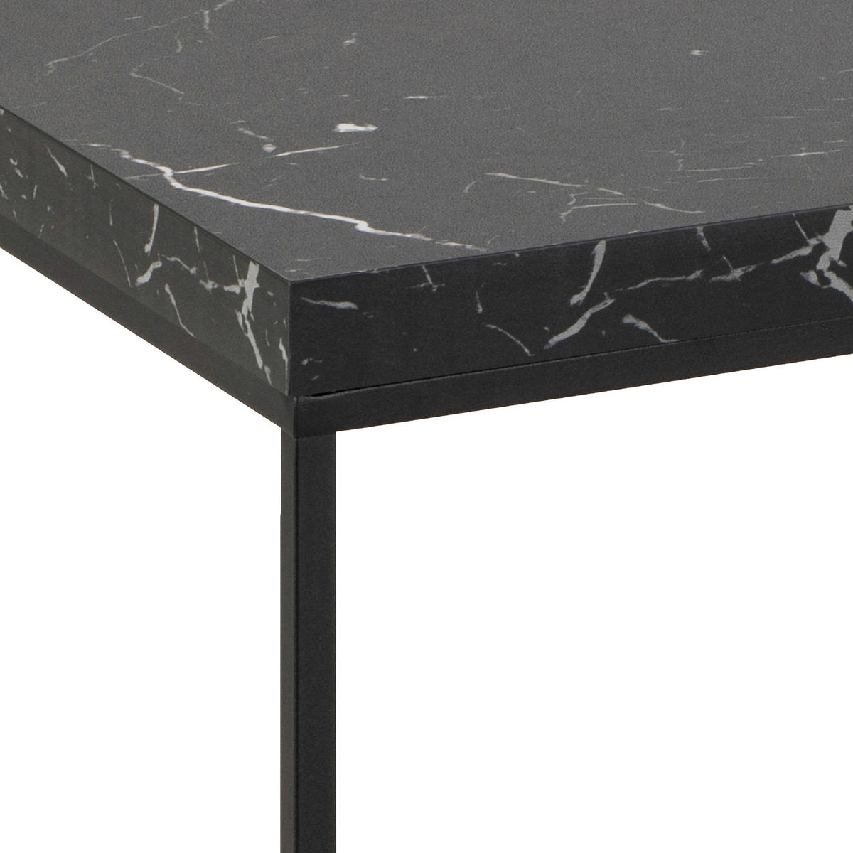 COUCHTISCH in Holz, Metall 110/55/45 cm   - Schwarz, Design, Holz/Metall (110/55/45cm) - MID.YOU
