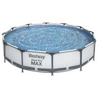 POOLSET STEEL PRO MAX 56416GS  - Blau/Weiß, Basics, Kunststoff/Metall (366/76cm) - Bestway