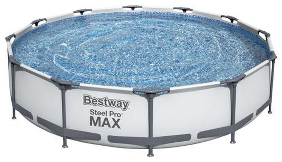 POOLSET STEEL PRO MAX 56416GS  - Blau/Weiß, Basics, Kunststoff/Metall (366/76cm) - Bestway