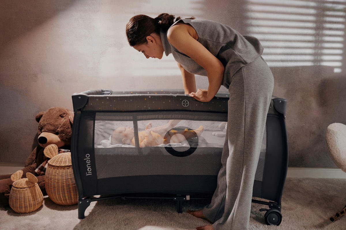 REISEBETT Stefi Plus Grau, Weiß  - Weiß/Grau, Basics, Kunststoff (125/65/76cm) - Lionelo