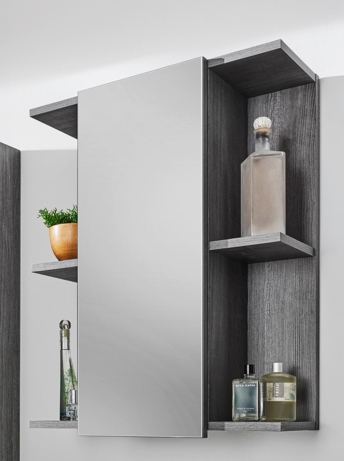 SPIEGELSCHRANK 60/71/20 cm  - Silberfarben, Modern, Glas/Holzwerkstoff (60/71/20cm) - MID.YOU
