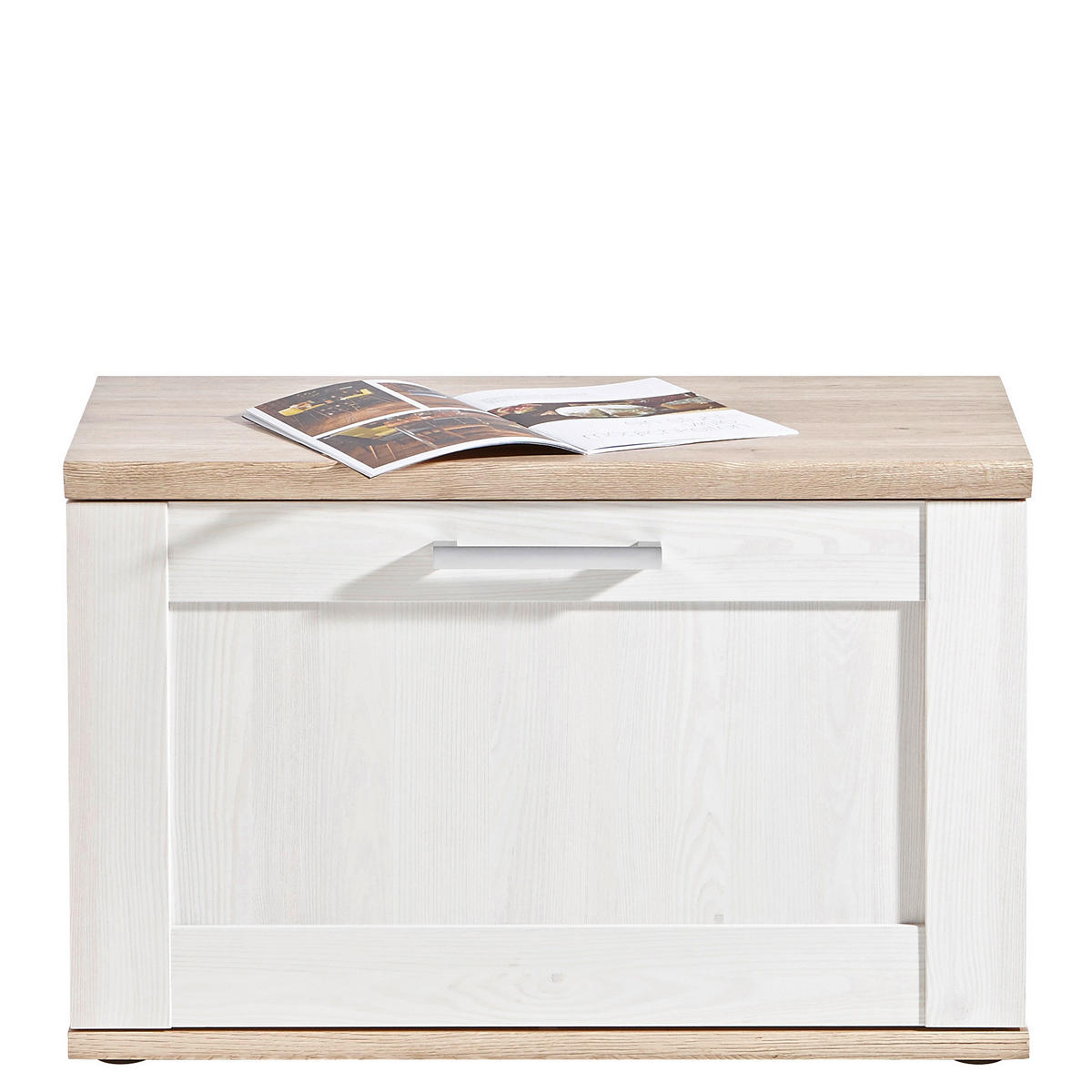 LAVICA DO PREDSIENE, 76/50/38 cm - farba smrekovca/biela, Design, kompozitné drevo/plast (76/50/38cm) - Xora