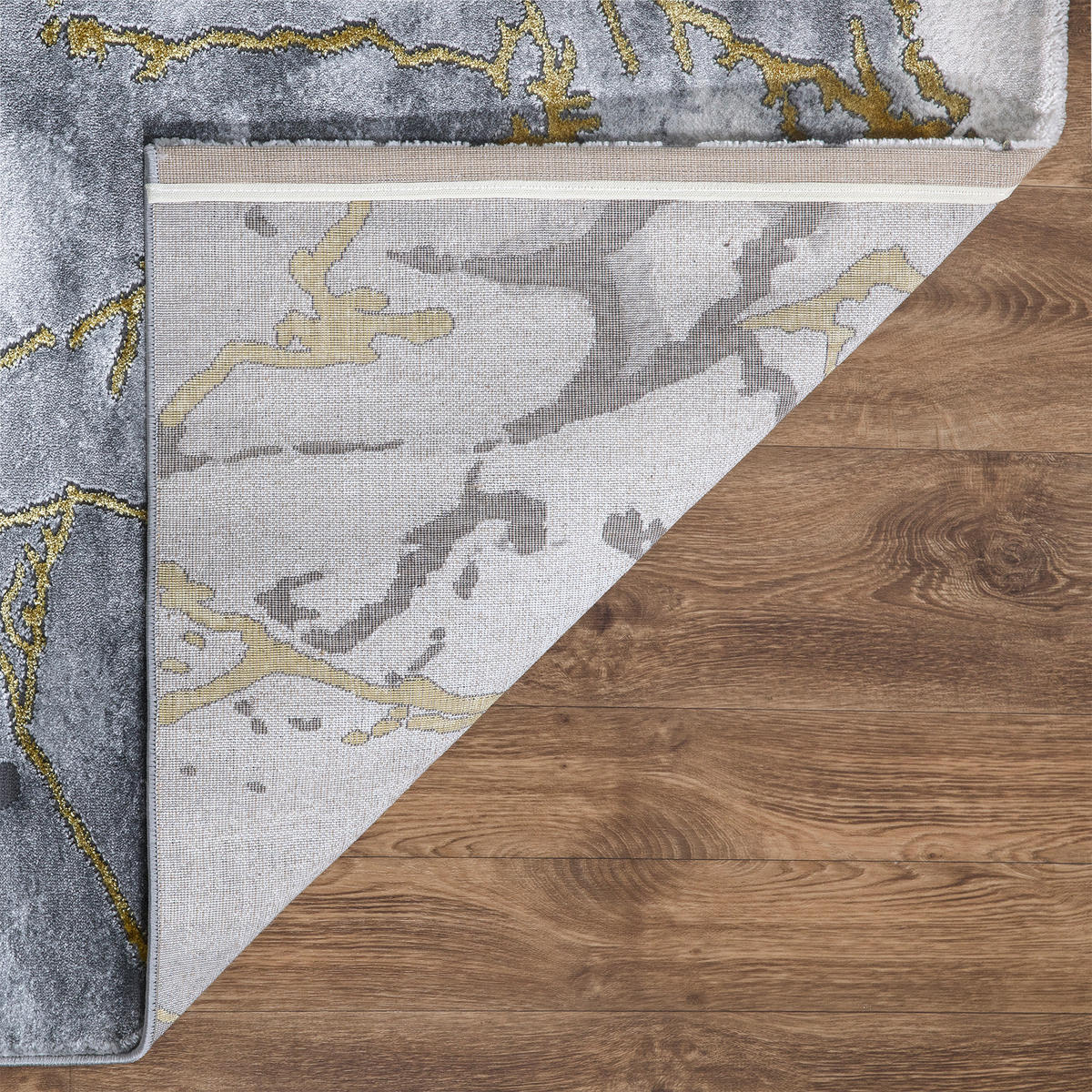 LÄUFER 80/300 cm Saphira  - Dunkelgrau/Goldfarben, LIFESTYLE, Textil (80/300cm) - Novel