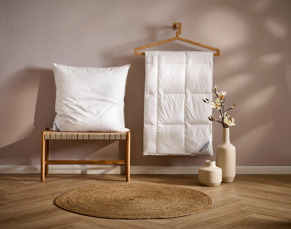 GANZJAHRESDECKE   135/200 cm   - Weiß, Basics, Naturmaterialien/Textil (135/200cm) - Sleeptex
