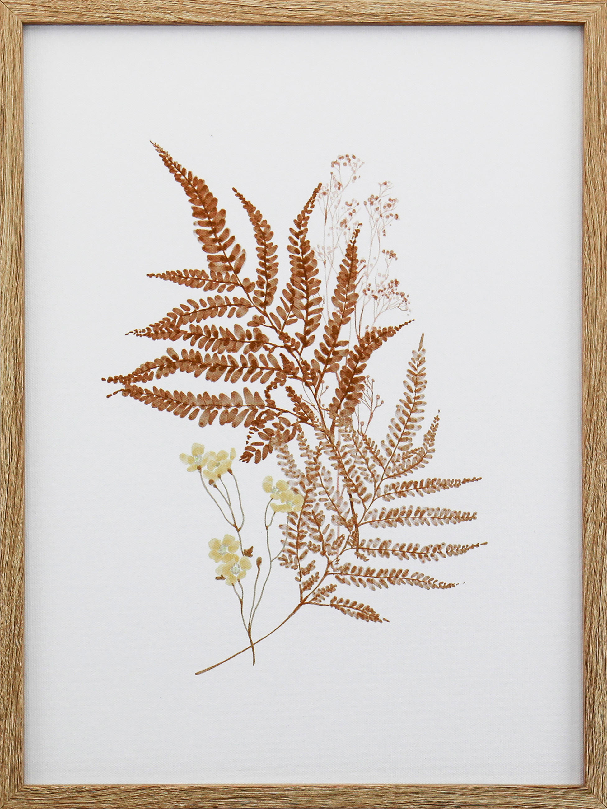 UMETNIŠKI POTISK 30/40 cm - svetlo rjava/rjava, Natur, umetna masa/tekstil (30/40cm) - Monee