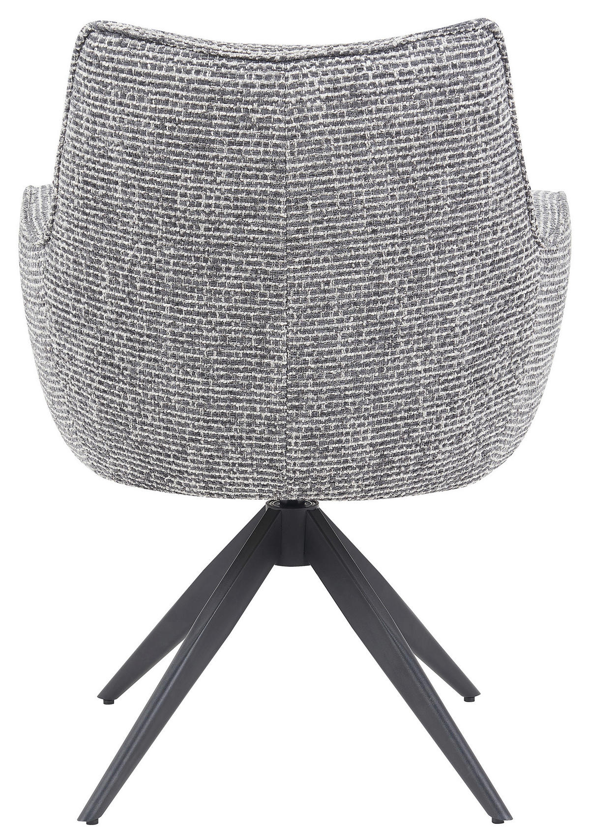 ARMLEHNSTUHL  in Chenille  - Dunkelgrau/Schwarz, MODERN, Textil/Metall (63/88/63cm) - Livetastic