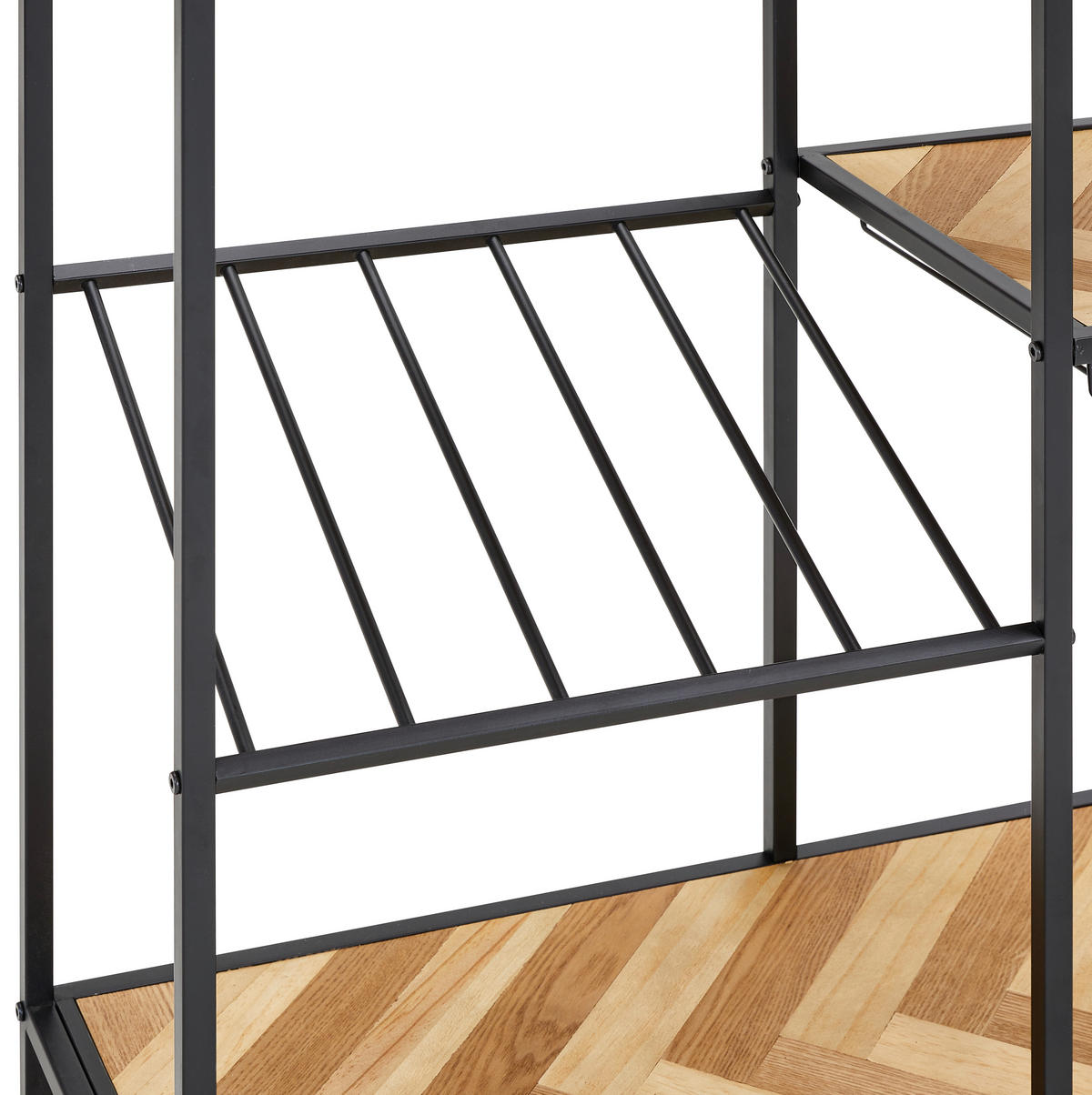 WEINREGAL   - Schwarz/Naturfarben, Design, Holz/Holzwerkstoff (80/90/32cm) - MID.YOU