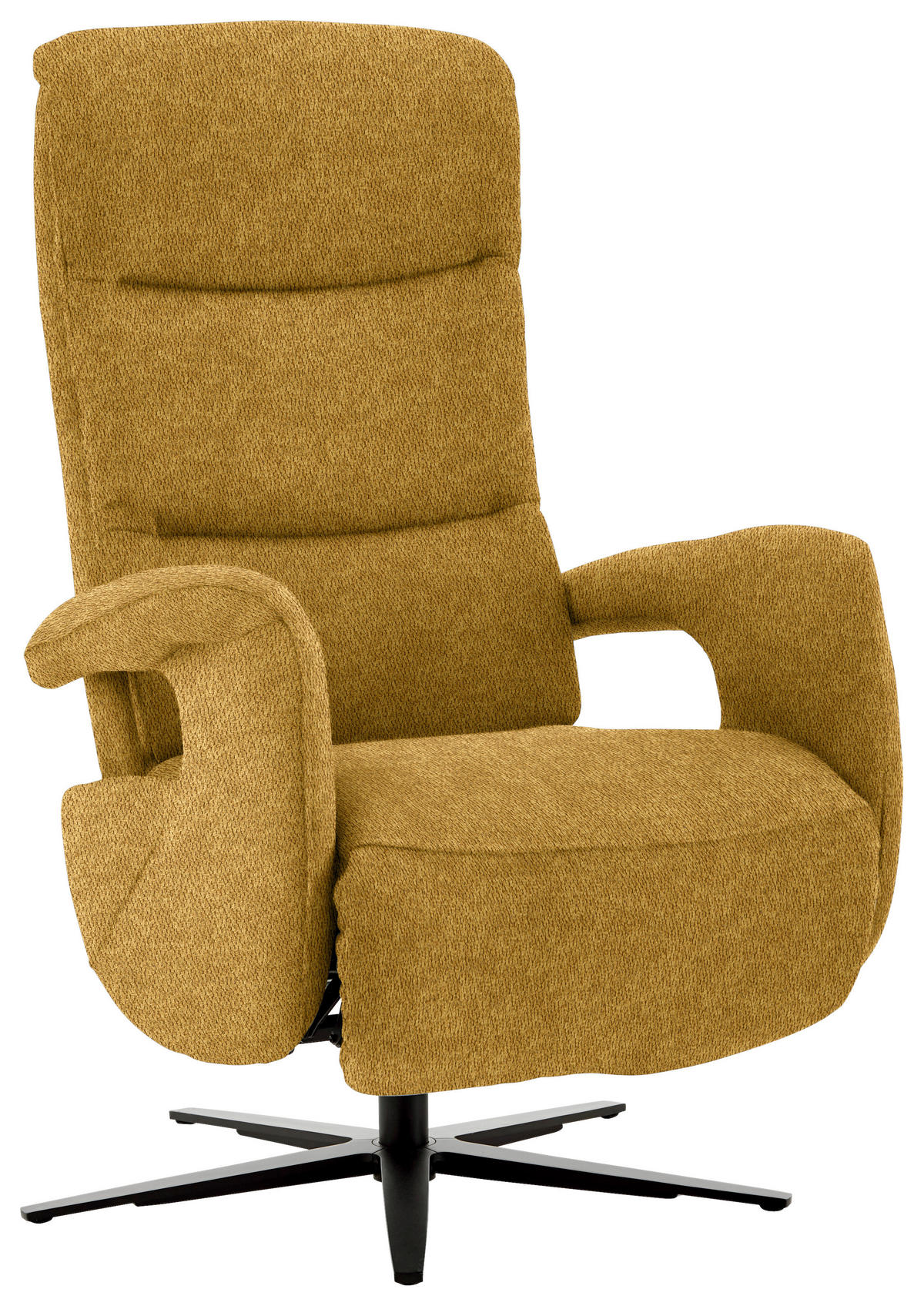 RELAXSESSEL in Textil Goldfarben, Currygelb  - Currygelb/Goldfarben, Design, Textil/Metall (71/112/83-176cm) - Beldomo Style