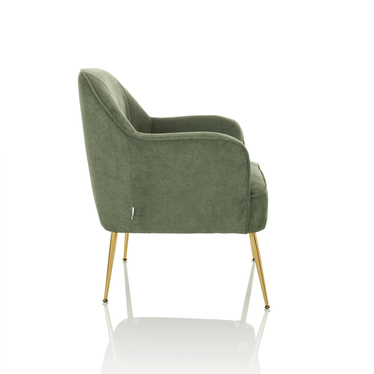 LOUNGEFÅTÖLJ  - grön, Modern, metall/textil (70/82/66cm) - MID.YOU