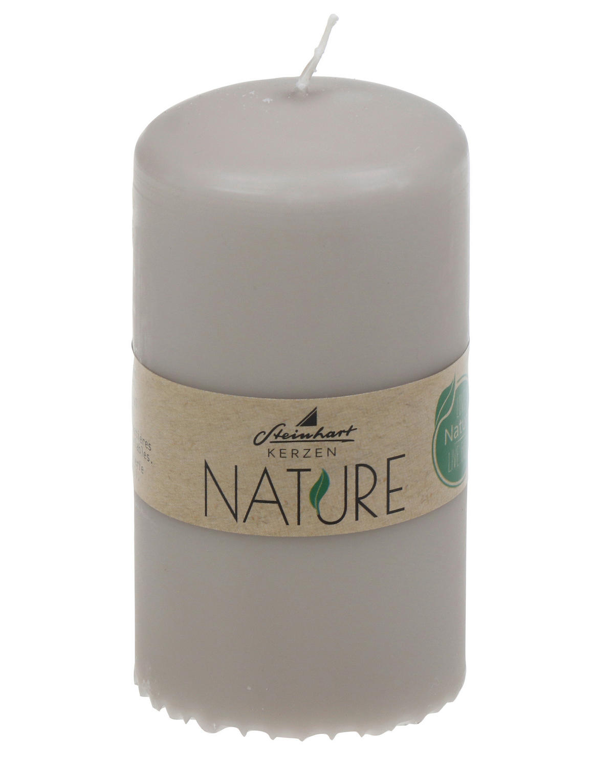 STUMPENKERZE  - Taupe, Basics, Naturmaterialien (5,7/11,0cm)