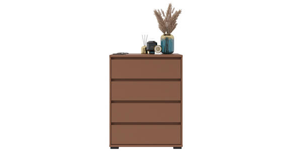 KOMMODE in 80,1/102,8/48 cm - Anthrazit/Terracotta, Design, Holzwerkstoff/Kunststoff (80,1/102,8/48cm) - Carryhome