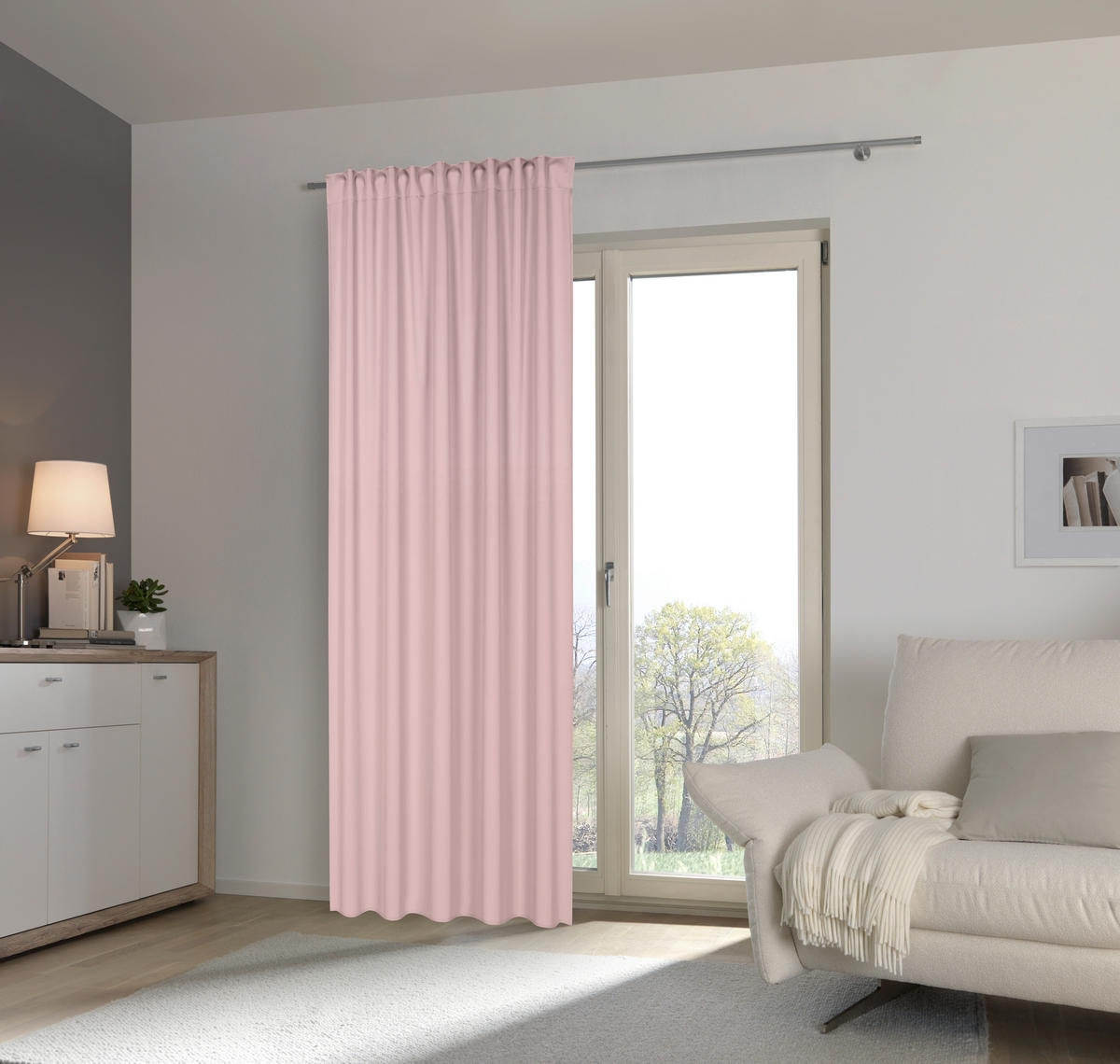 HOTOVÝ ZÁVĚS, zatemnění, 135/245 cm - růžová, Basics, textil (135/245cm) - Esposa