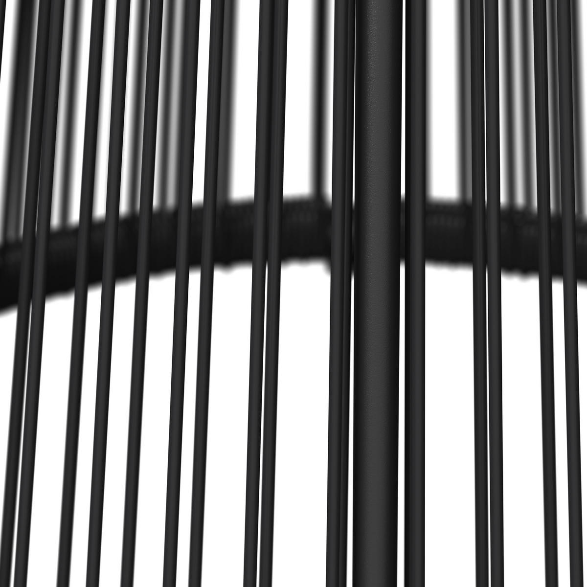 POMOĆNI STOČIĆ ZA BAŠTU 55/47/55 cm  - crna, Moderno, metal/plastika (55/47/55cm) - Bessagi Garden