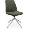 STUHL  in Aluminium Bouclé  - Dunkelgrün/Alufarben, Design, Textil/Metall (46/81,5-84,5/55cm) - Johann Jakob