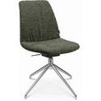STUHL  in Aluminium Bouclé Metall, Textil  - Dunkelgrün/Alufarben, Design, Textil/Metall (46/81,5-84,5/55cm) - Johann Jakob
