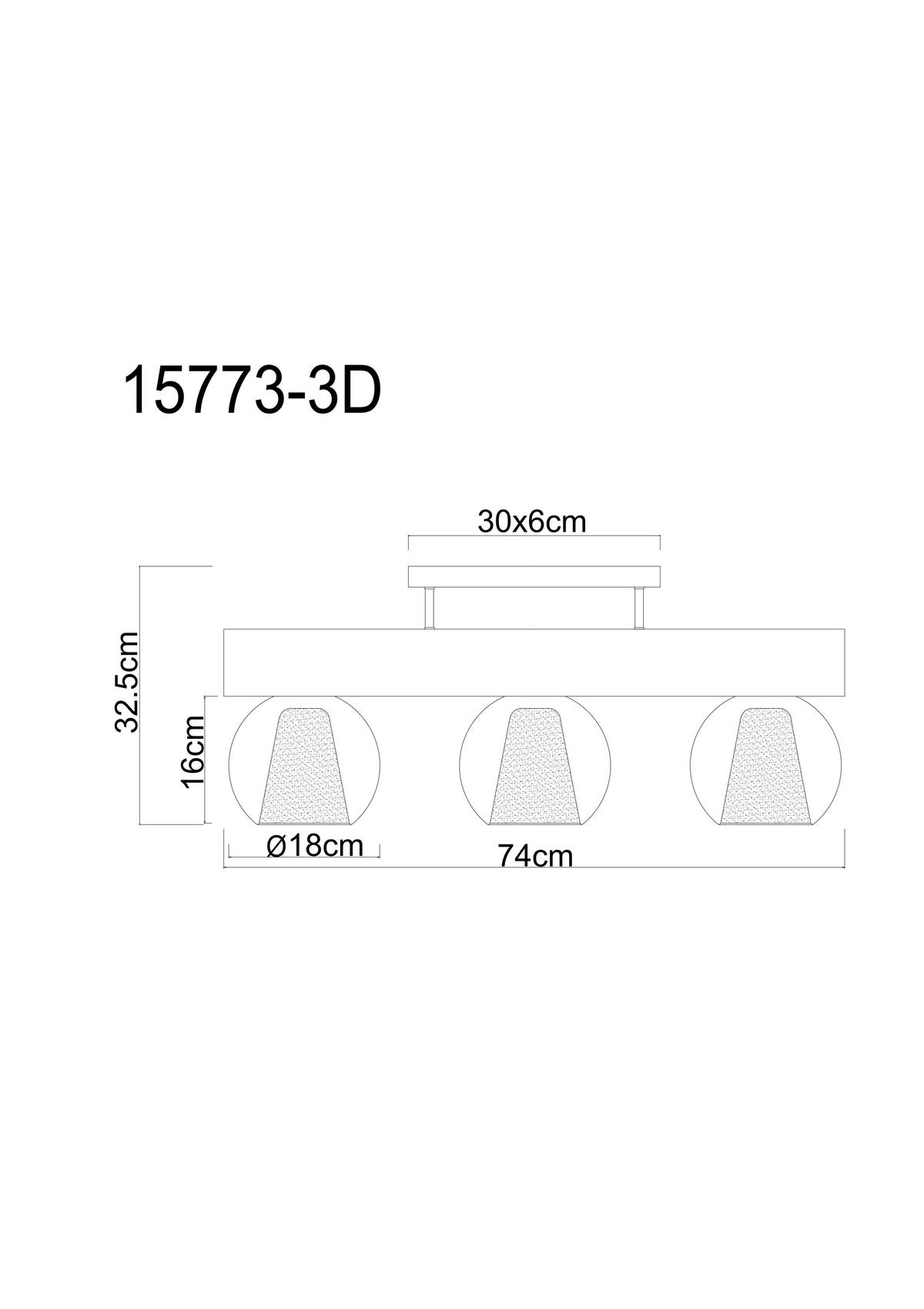 STROPNÍ SVÍTIDLO, 74/18/32,5 cm - Basics (74/18/32,5cm) - Globo