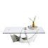 COUCHTISCH rechteckig Klar, Silberfarben - Klar/Silberfarben, Design, Glas/Metall (127/76/43cm) - Novel