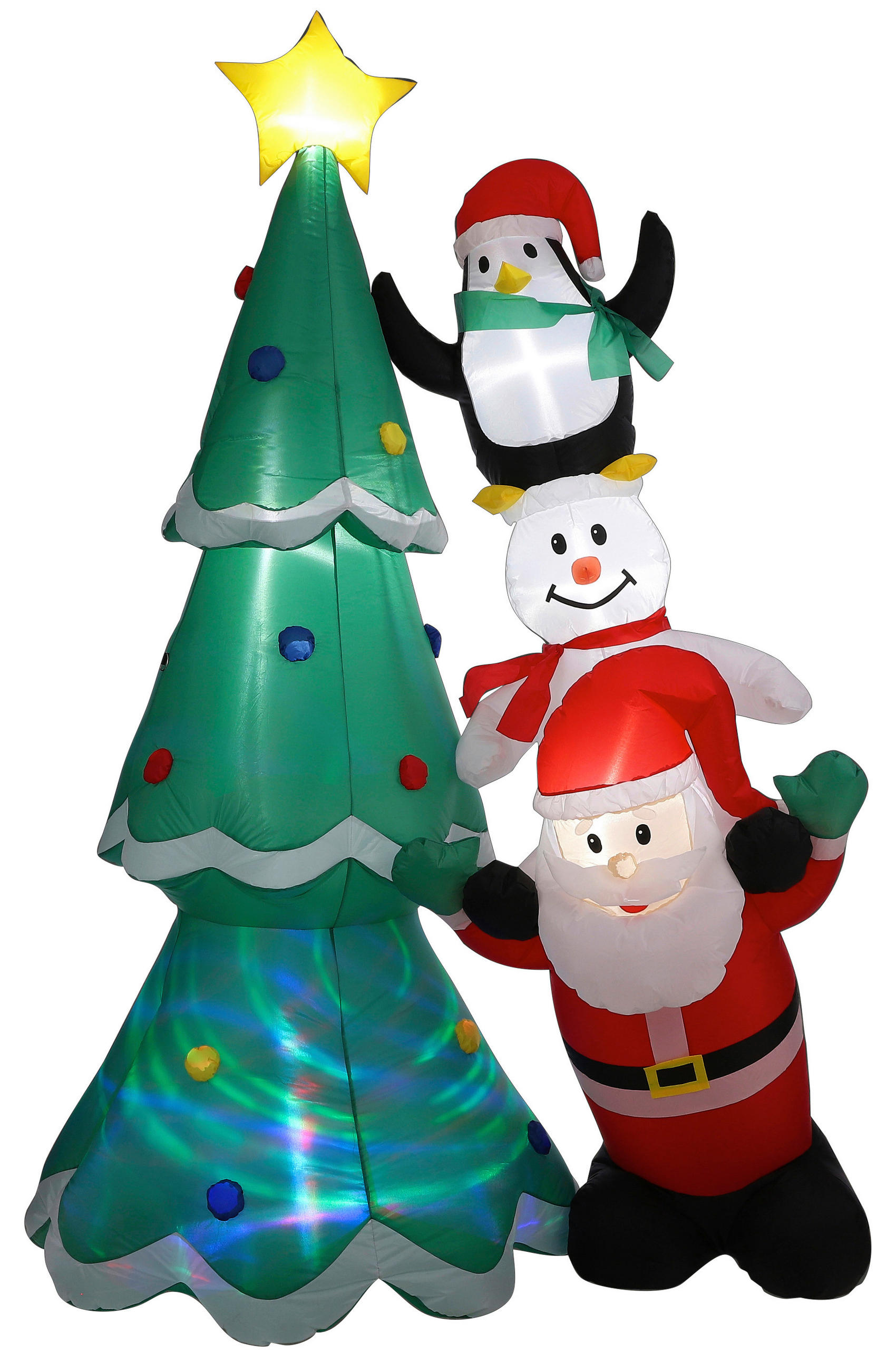 WEIHNACHTSDEKO 240CM - Rot/Weiß, KONVENTIONELL, Kunststoff (135/70/240cm)