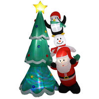 WEIHNACHTSDEKO 240CM - Rot/Weiß, KONVENTIONELL, Kunststoff (135/70/240cm)