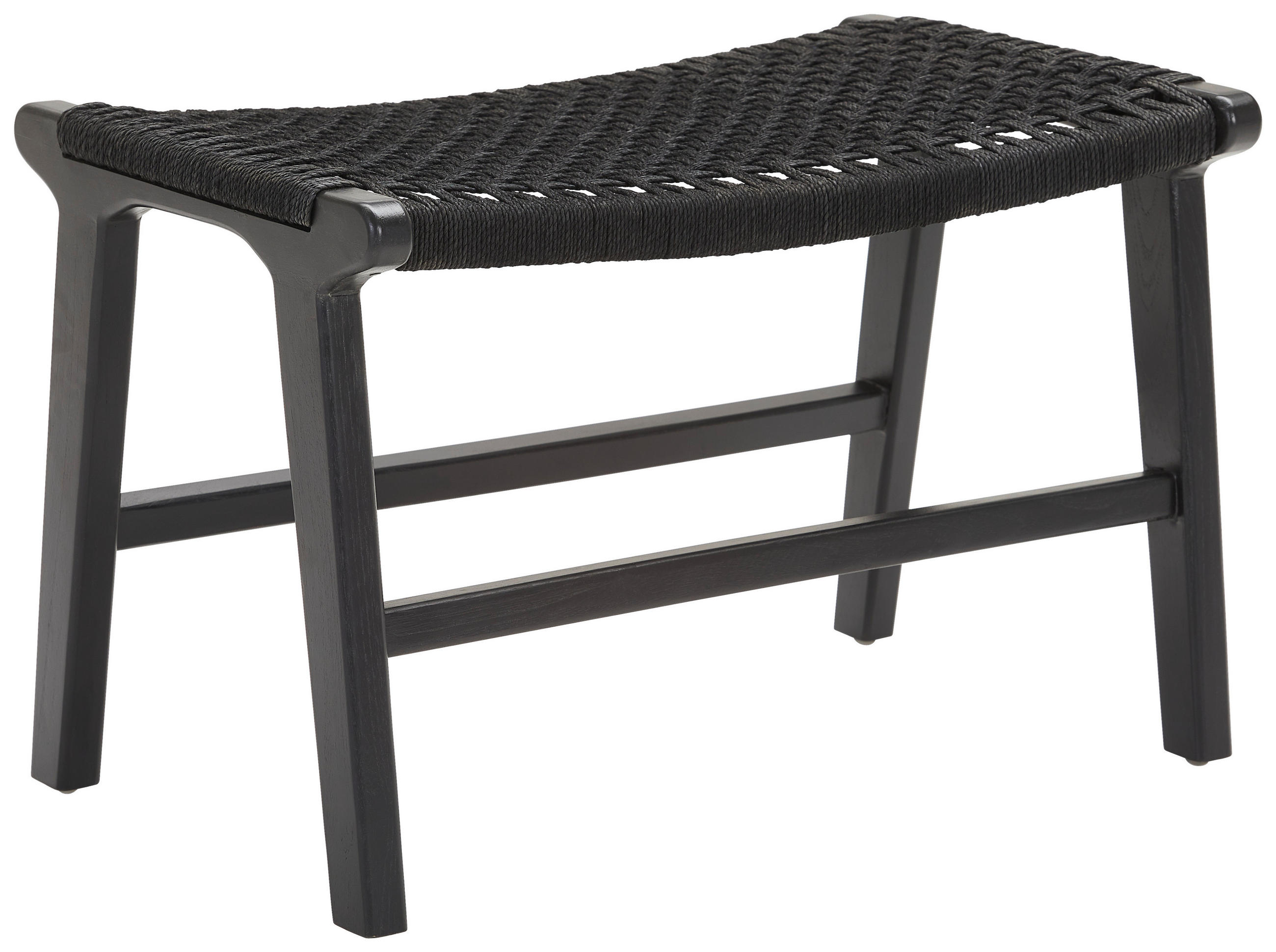 HOCKER in Holz, Naturmaterialien Schwarz  - Schwarz, Basics, Naturmaterialien/Holz (65/40/42cm) - MID.YOU