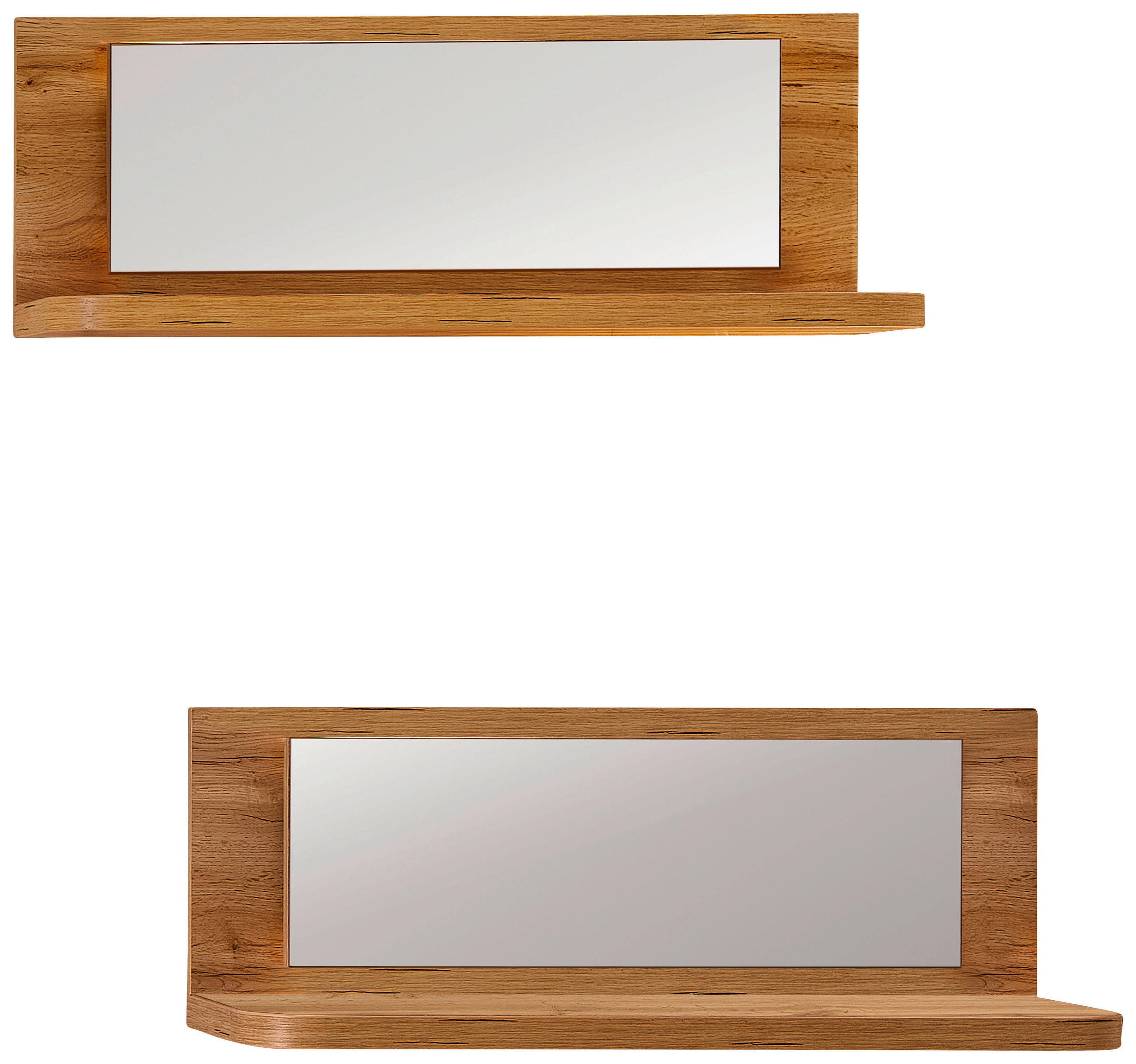 WANDBOARDSET  70/26/24 cm  - Eichefarben, MODERN, Glas/Holzwerkstoff (70/26/24cm) - Stylife