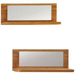 WANDBOARDSET 2-teilig Glas, Holzwerkstoff Eichefarben  - Eichefarben, MODERN, Glas/Holzwerkstoff (70/26/24cm) - Xora