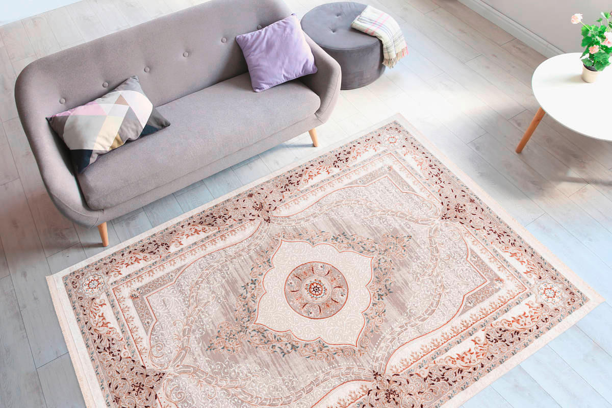 VINTAGE KOBEREC, 200/230 cm, šedá, růžová - šedá/růžová, Design, textil (200/230cm) - Kayoom