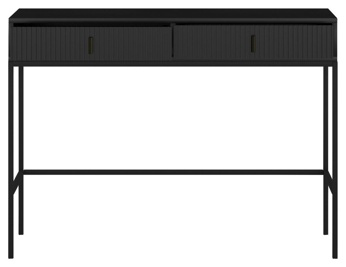 KONSOLENTISCH Maggiore Schwarz  - Schwarz, Design, Holzwerkstoff/Metall (50/104,2/77cm) - Boxxx