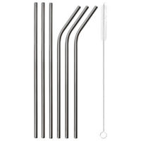 TRINKHALMSET - Schwarz, Basics, Metall (21,5cm) - Sambonet
