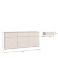 SIDEBOARD  184,2/83,1/41,5 cm 3 Schublade(n)  - Sandfarben/Grau, MODERN, Holzwerkstoff/Kunststoff (184,2/83,1/41,5cm) - Carryhome
