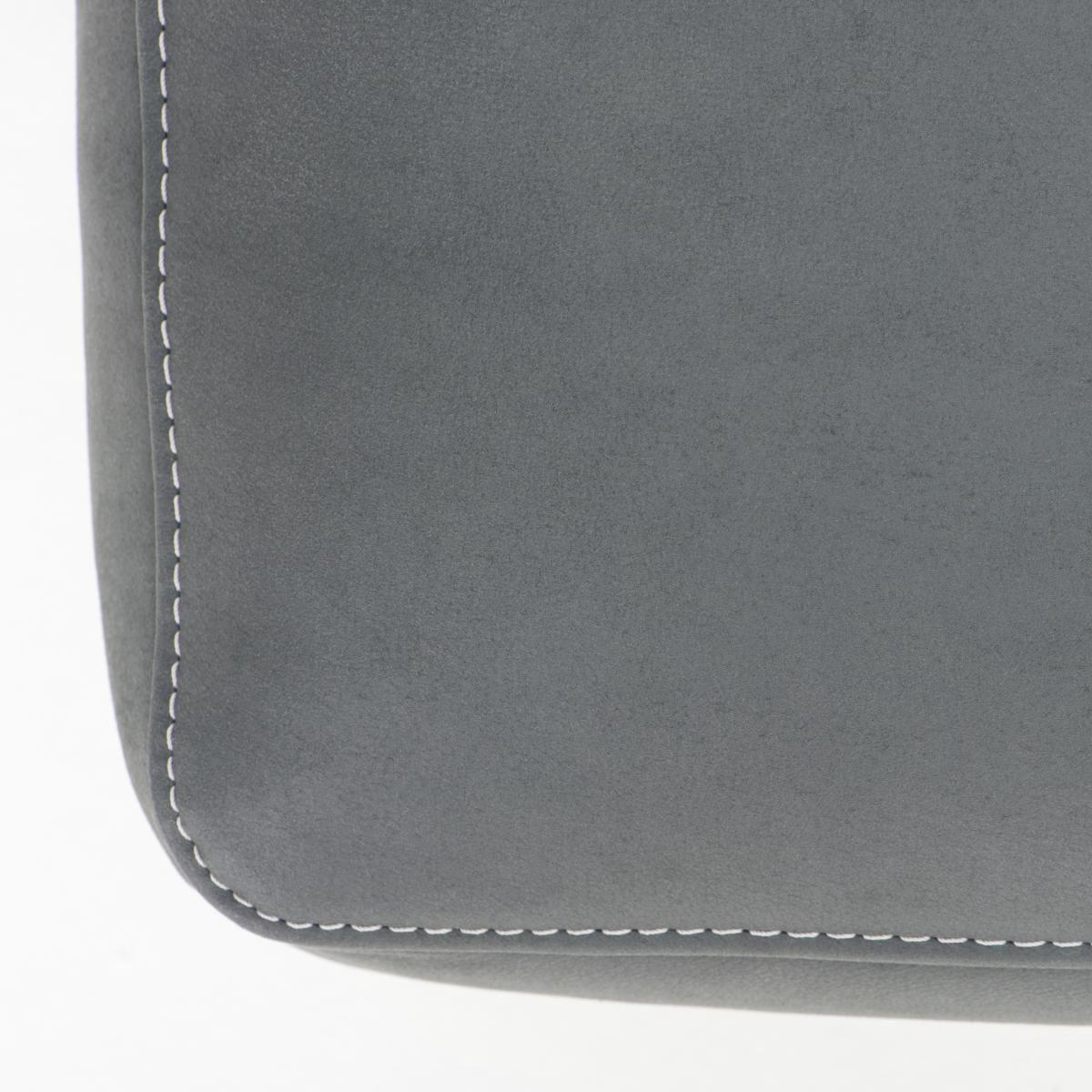 2,5-SITZER Echtleder Grau, Weiß  - Hellgrau/Weiß, Design, Leder/Metall (228/97/85cm) - Ambiente