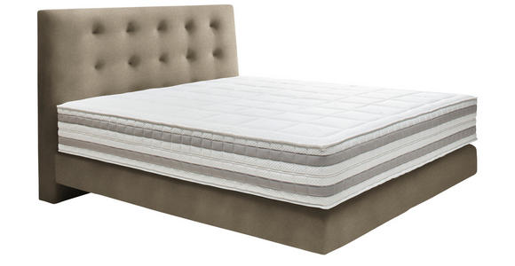 BOXSPRINGBETT 180/200 cm  in Schlammfarben  - Schlammfarben, KONVENTIONELL, Holz/Textil (180/200cm) - Dieter Knoll