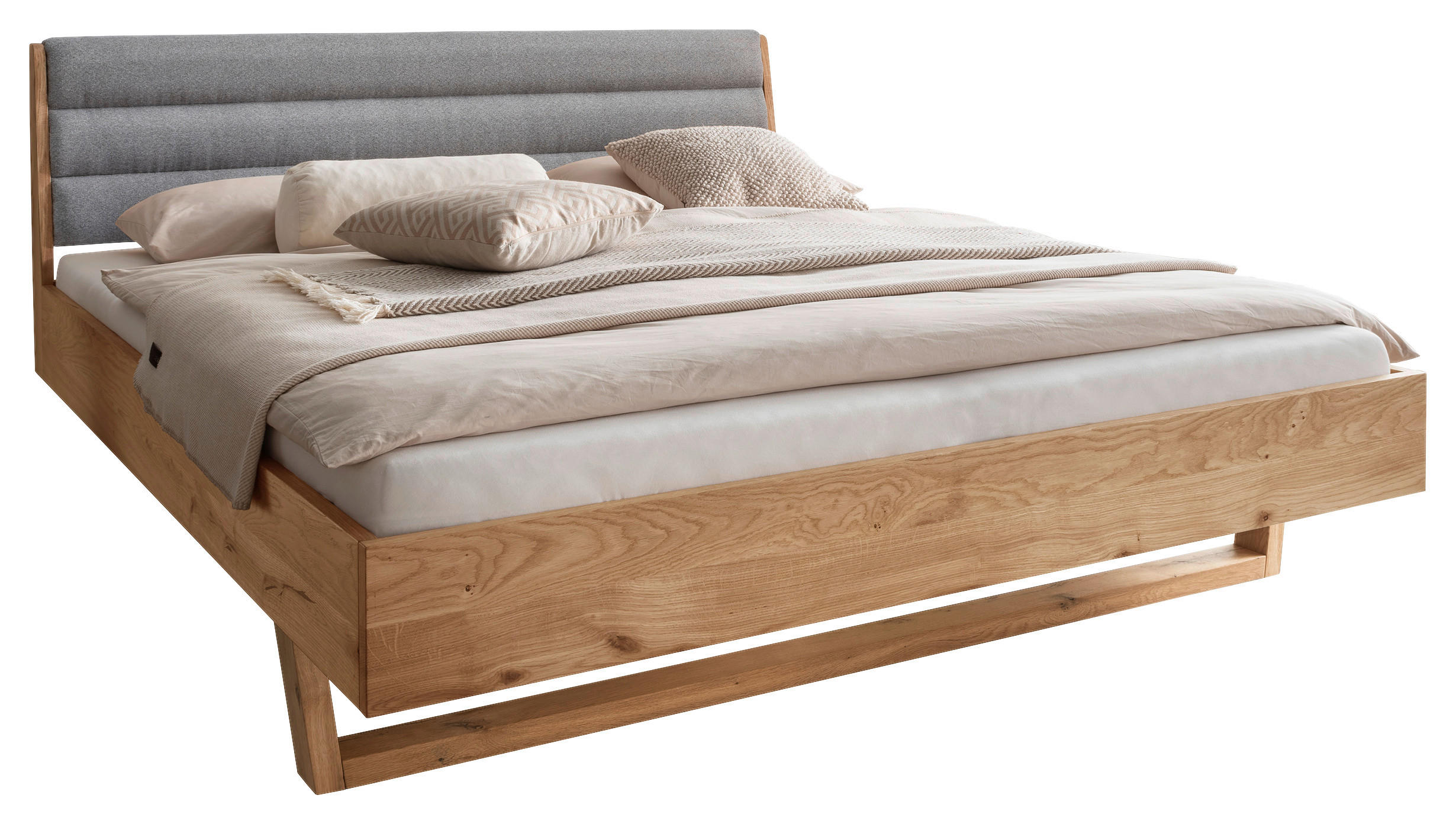 BETT 180/200 cm  in Fichtefarben  - Fichtefarben/Grau, MODERN, Holz/Textil (180/200cm) - Livetastic
