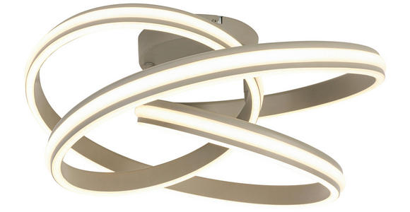 DECKENLEUCHTE 48/52/23 cm  - Sandfarben/Weiß, Trend, Kunststoff/Metall (48/52/23cm) - Novel