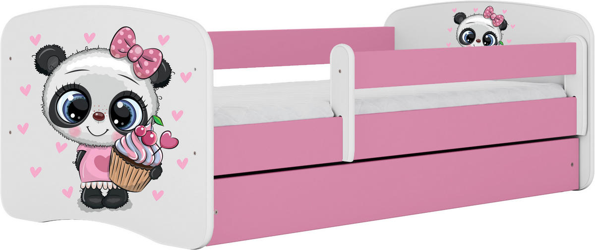 KINDER-/JUNIORBETT - Pink/Birkefarben, MODERN, Holz/Holzwerkstoff (80/160cm) - MID.YOU