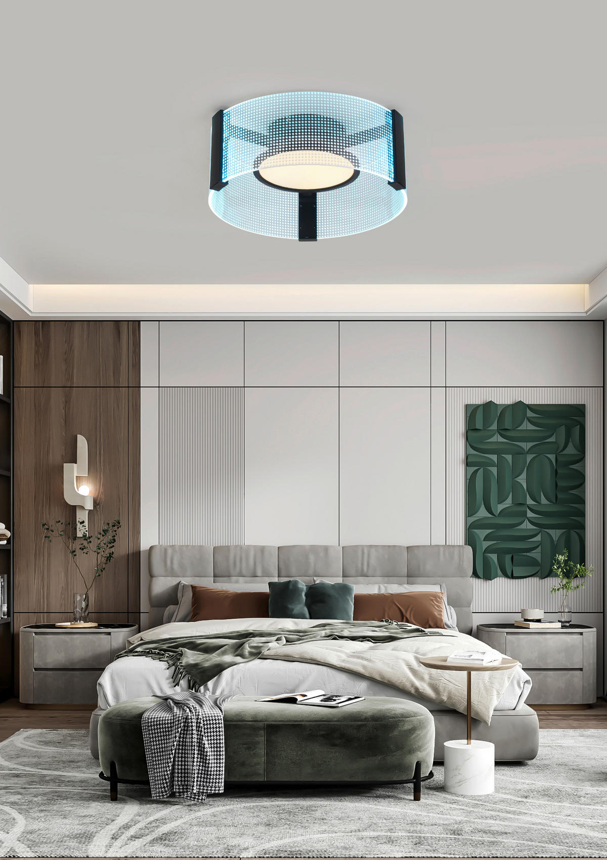 LED-DECKENLEUCHTE 40/16.5 cm   - Transparent/Weiß, Design, Kunststoff/Metall (40/16.5cm) - Novel