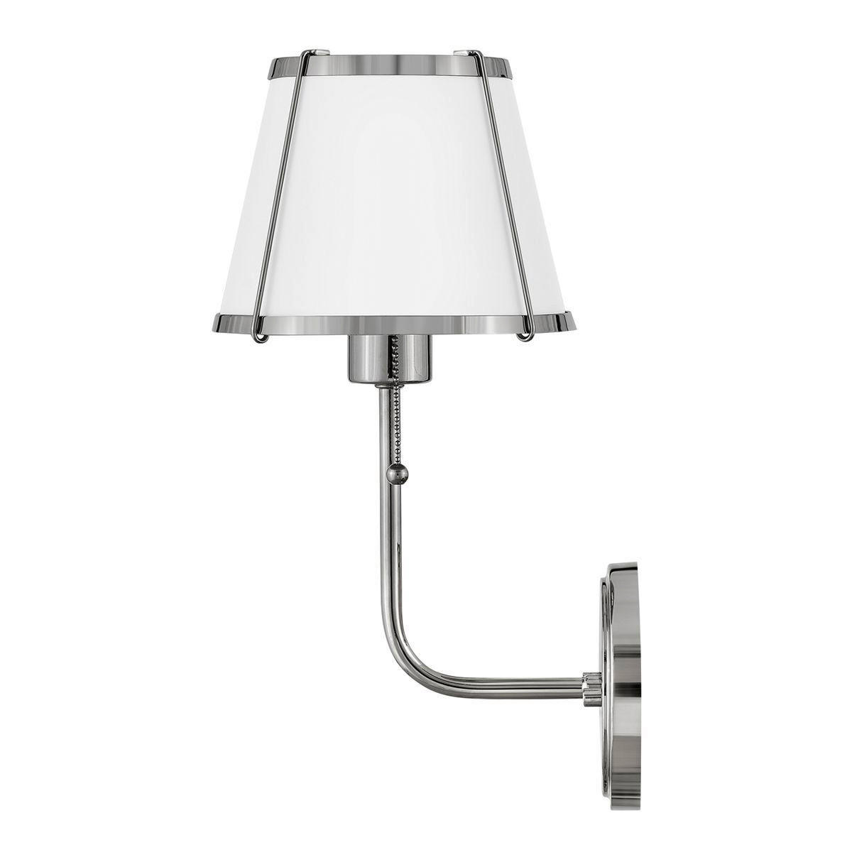 WANDLEUCHTE Clarke   - Weiß/Nickelfarben, KONVENTIONELL, Metall (40/18,4/22,2cm)