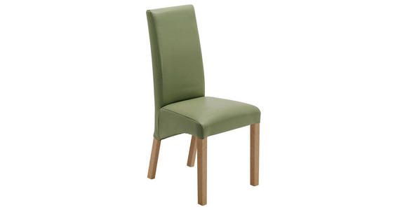 STUHL Lederlook Buchefarben, Dunkelgrün - Dunkelgrün/Buchefarben, KONVENTIONELL, Holz/Textil (47/102/57cm) - Carryhome
